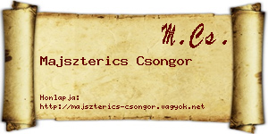 Majszterics Csongor névjegykártya